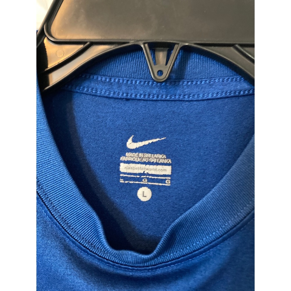 Nike Boys Dri-FIT Royal Blue Graphic Swoosh Athletic T-Shirt Size Large L - Picture 3 of 3